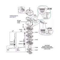 Connecteur femelle 2 fils pour LP20/LP30