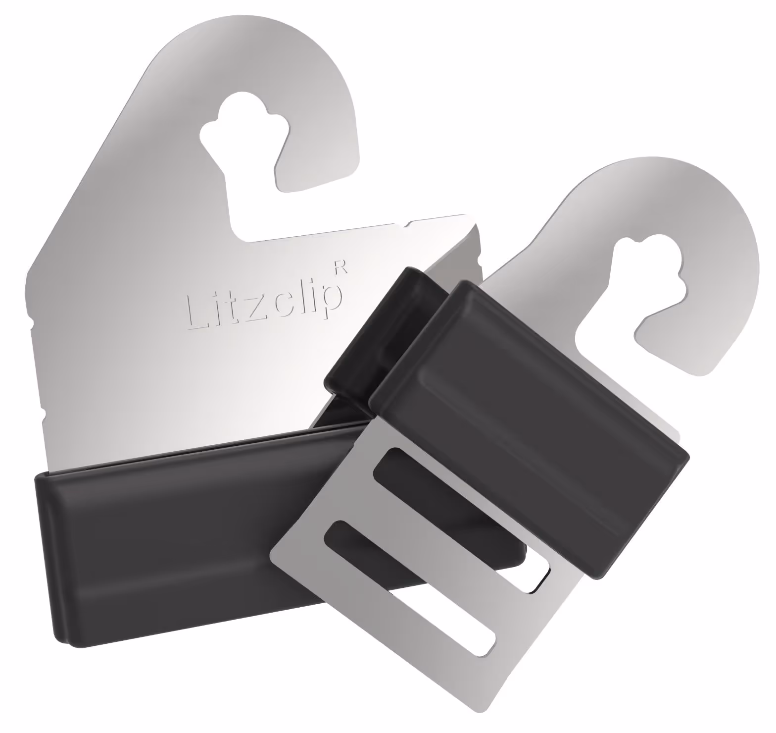Connecteur poignée Litzclip inox, ruban 40mm