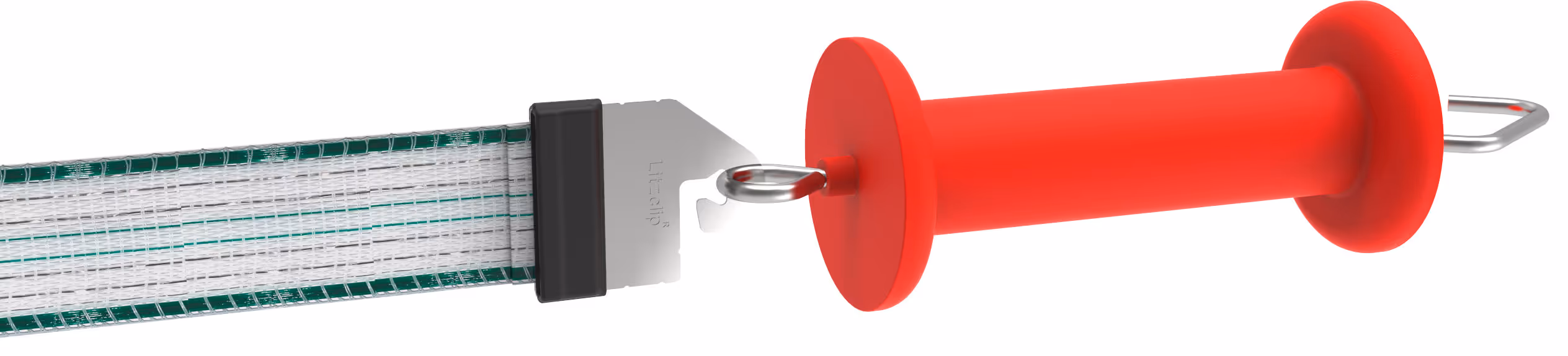 Connecteur poignée Litzclip inox, ruban 40mm