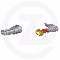 Connecteur superseals  m / f - 2v jaune 1.5 mm (bl. 4  pcs)