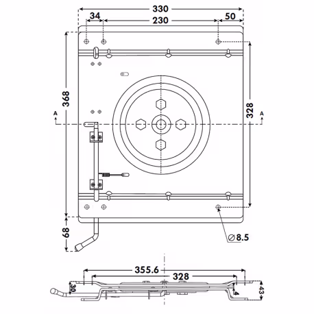 Console tournante pour siège 26 crans 360°