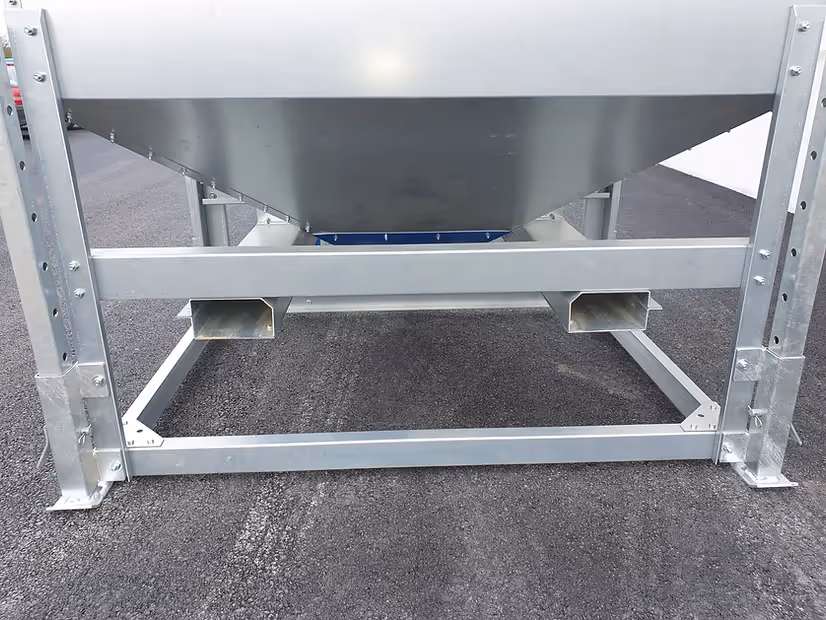 Container HOPPER - Sortie déportée 2150L pied + toit chargement