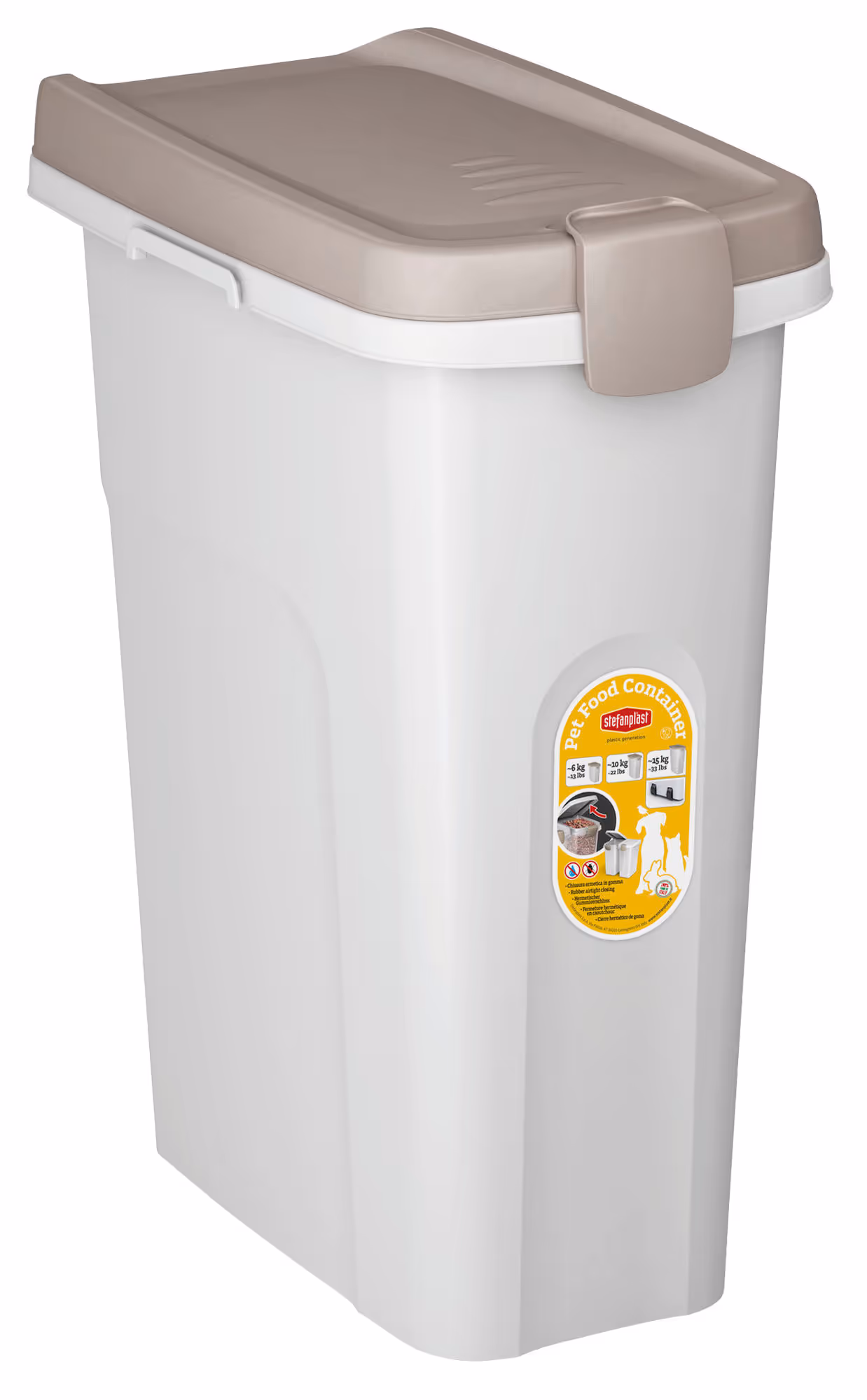 Conteneur Petfood brun/blanc, 25l