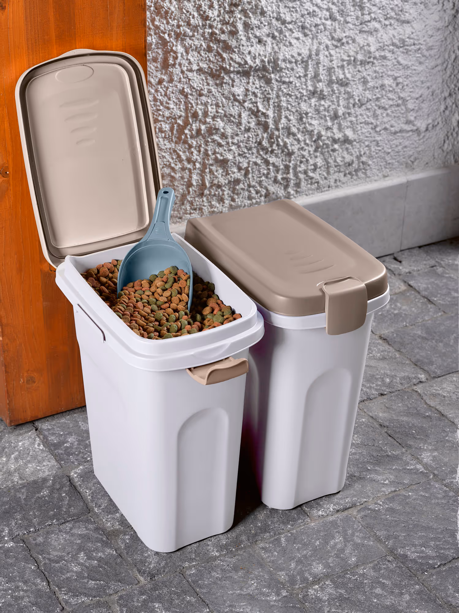 Conteneur Petfood brun/blanc, 25l