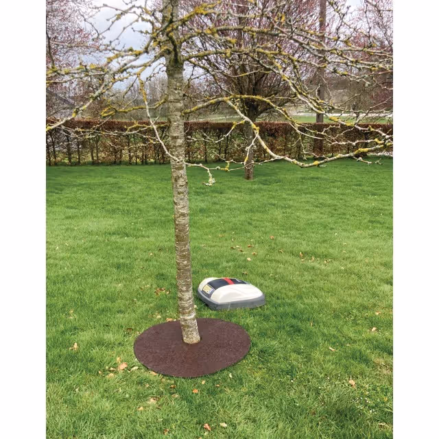Contour d'arbre reversible brun/vert en caoutchouc diametre 90cm epaisseur 15mm osvan
