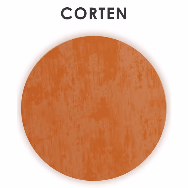 Contour d'arbustes 90 cm rouille pour robots de tonte