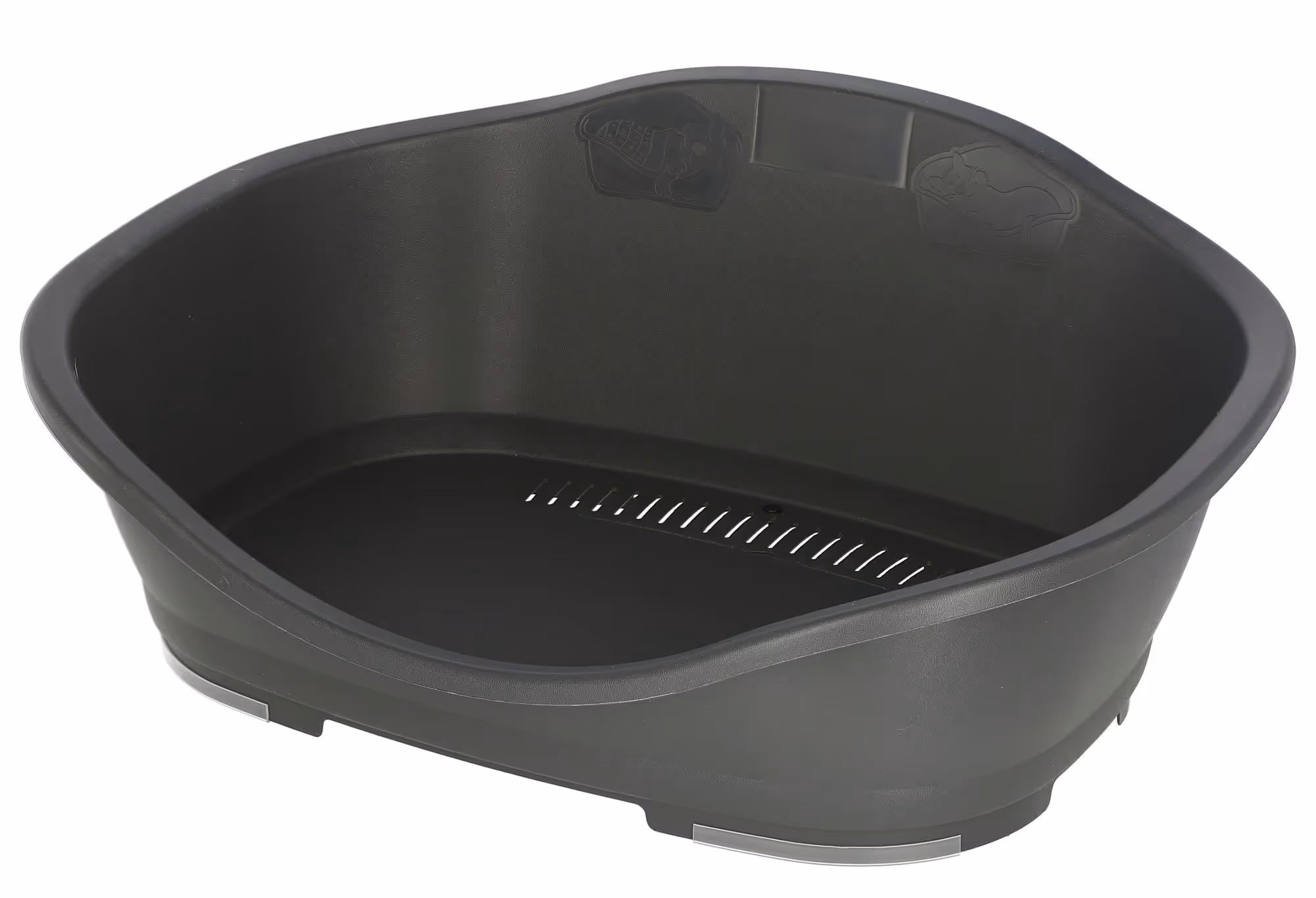 Corbeille plastique Sleepers gris, 56,5X42X24cm