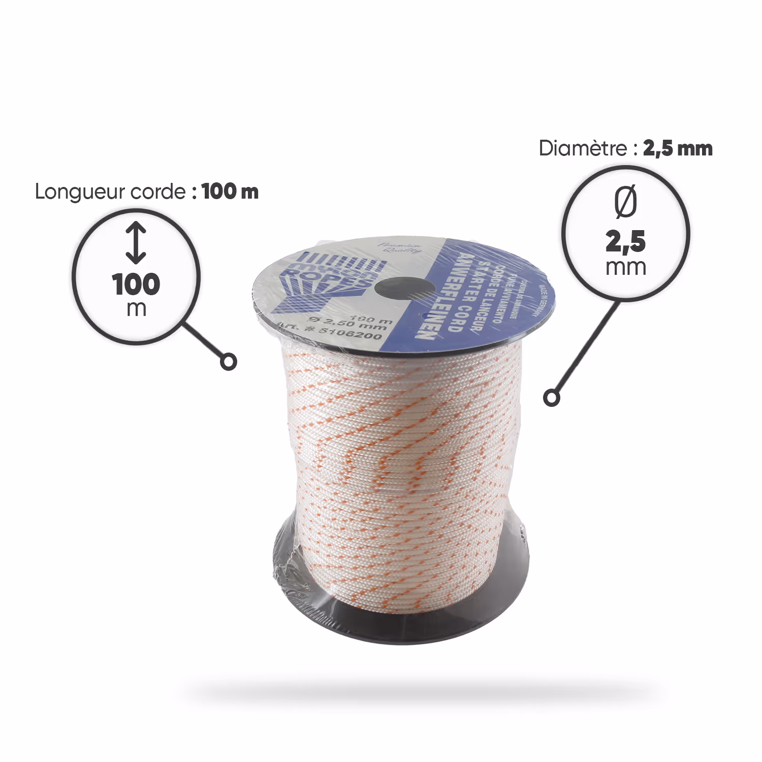 CORDE DE LANCEUR 2.5MM