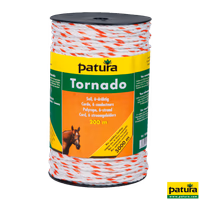 Corde TORNADO, blanc/orange, 1 cuivre d= 0,30, 5 inox d= 0,20, rlx de 200 m