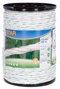 Cordelette StarClasse 6mm 200m blc/vert 3x0,3mmInox 3x0,3mmCu