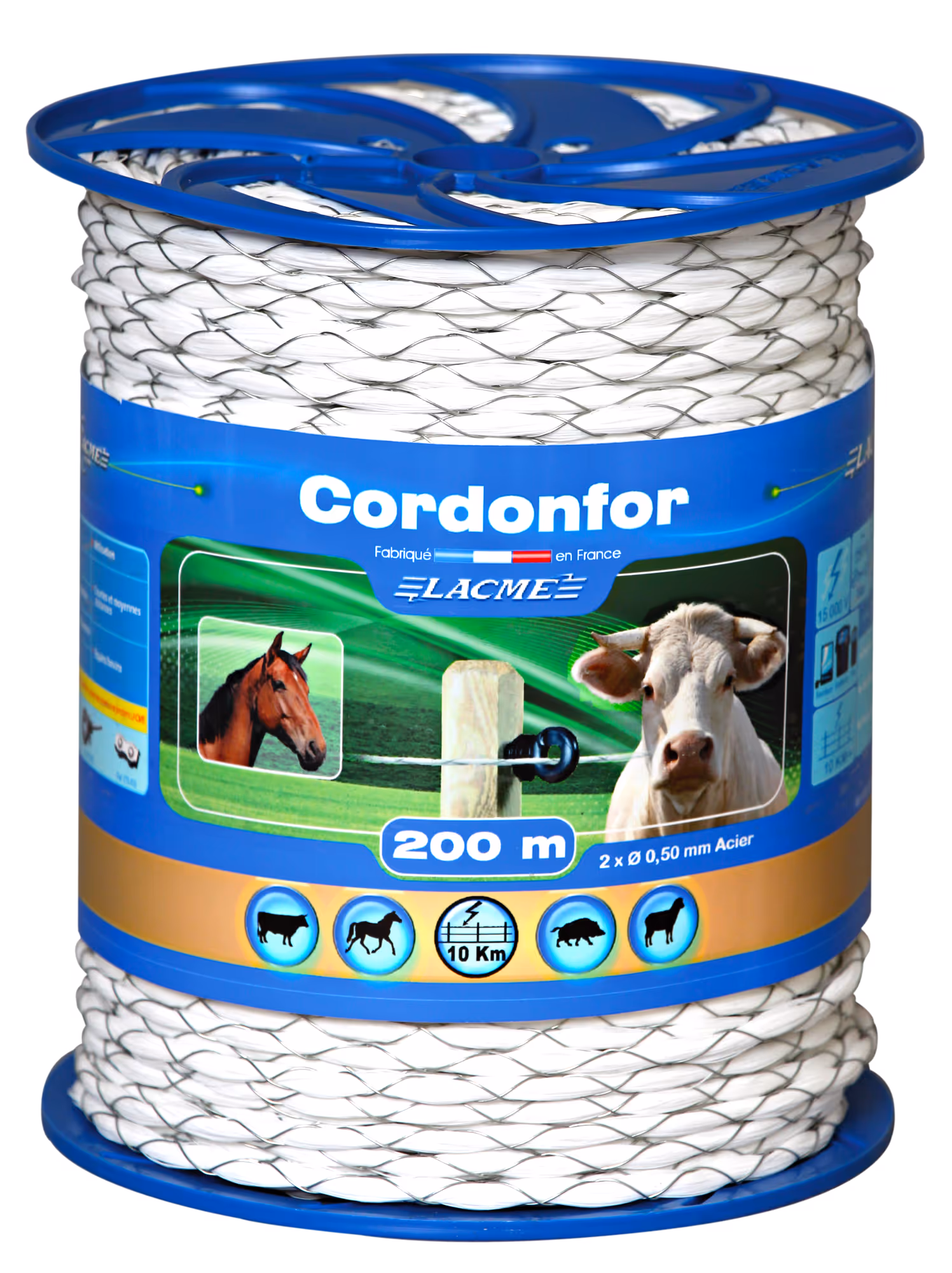 CORDONFOR 200M Bobine blanc Lacmé 