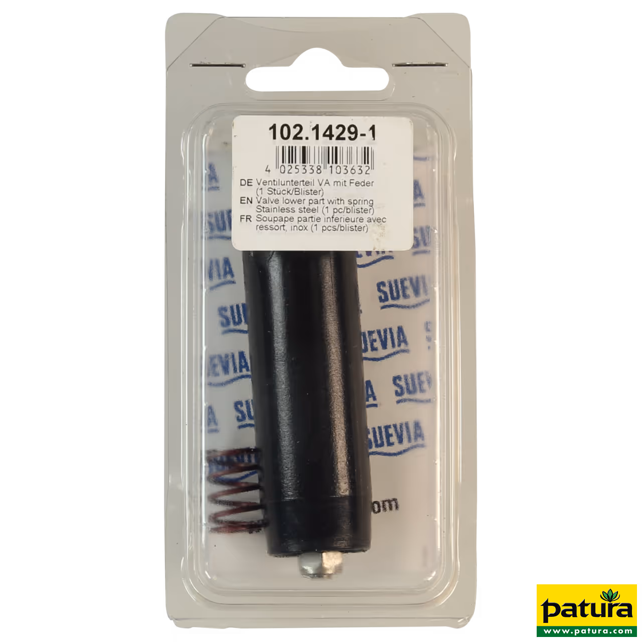 Corps de vanne Suevia avec ressort valve V2A