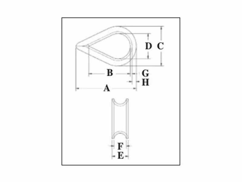 Cosse-coeurs G411 - Ø5mm (4 pièces)