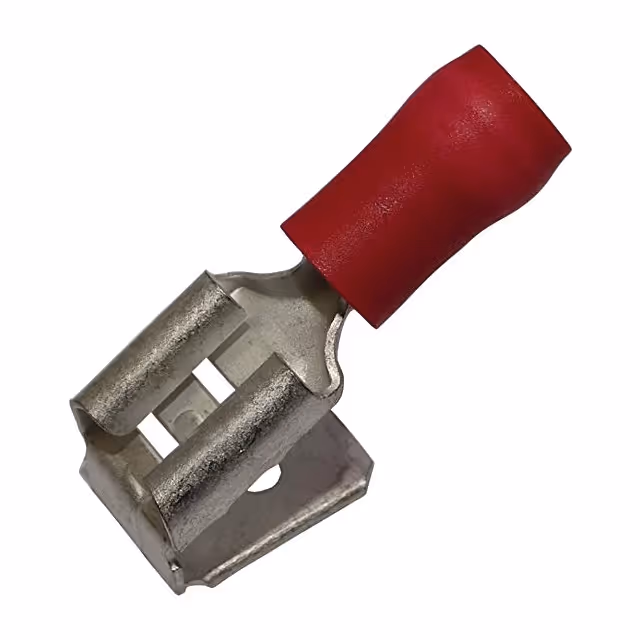 Cosse plate 6,3mm femelle male rouge blister de 10
