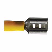 Cosse plate femelle jaune 9,5mm blister de 10