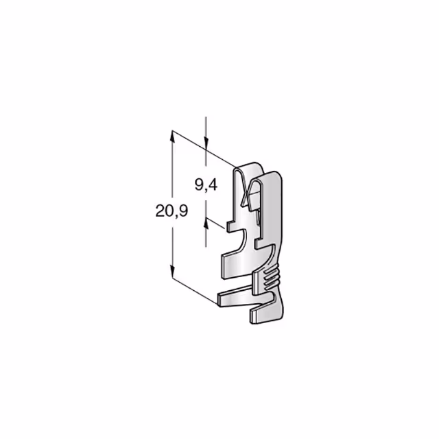 COSSE POUR PORTE FUSIBLE ENFICHABLE UNI F630 PR FIL Ø 0,5à1,5 SACHET DE 100