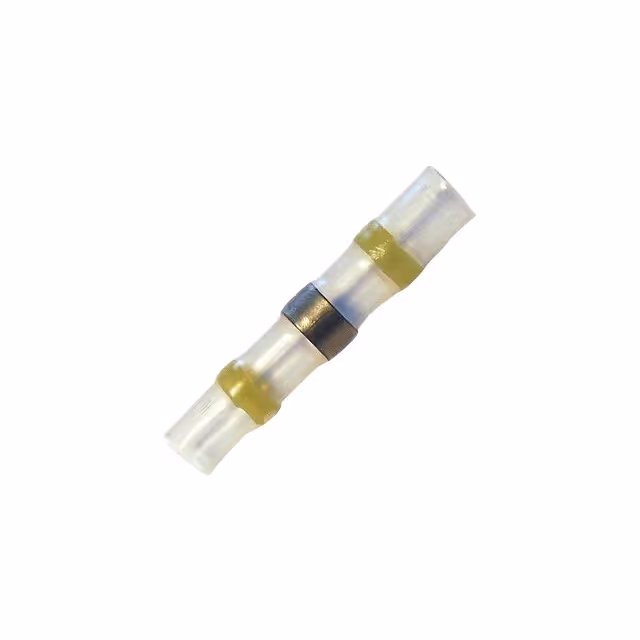 Cosse raccord bout a bout thermoretractable a souder jaune boite de 25