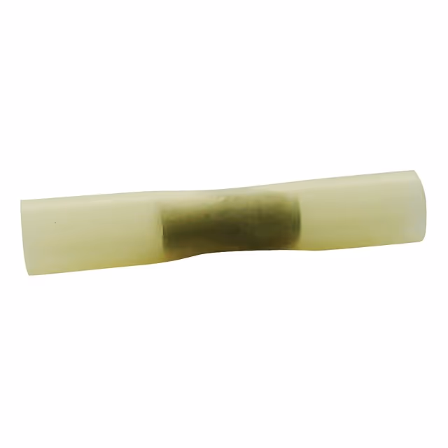Cosse raccord bout a bout thermoretractable jaune sachet de 50