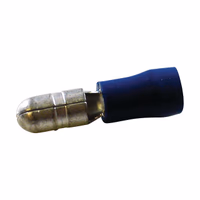 Cosse ronde male bleu 4mm blister de 20
