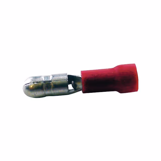 Cosse ronde male rouge 4mm  blister de 21