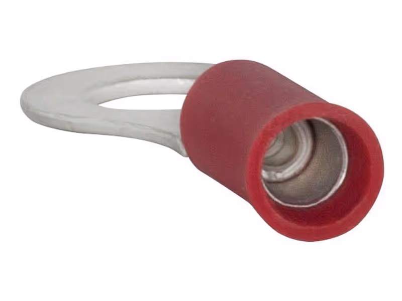 Cosses à plage ronde, double Grip, 5.3mm, rouges (0.5 - 1.5mm) - Vendu par 100