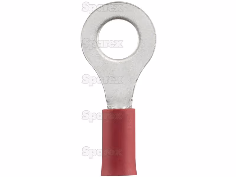 Cosses à plage ronde, double Grip, 6.4mm, rouges (0.5 - 1.5mm) - Vendu par 100
