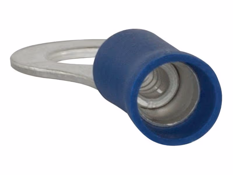 Cosses à plage ronde, double Grip, 8.4mm, bleues (1.5 - 2.5mm) - Vendu par 100