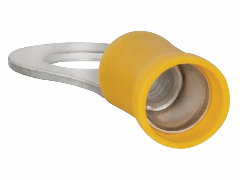 Cosses à plage ronde, double Grip, 8.4mm, jaunes (4.0 - 6.0mm) - Vendu par 100