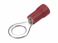 Cosses à plage ronde, double Grip, 6.4mm, rouges (0.5 - 1.5mm) - Vendu par 100