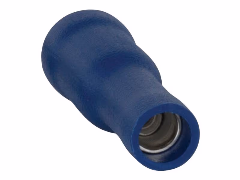 Cosses cylindriques, double Grip - Femelle, 5.0mm, bleues (1.5 - 2.5mm) - Vendu par 100