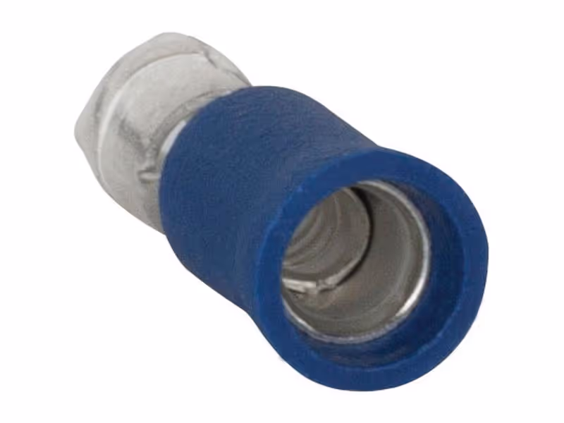 Cosses cylindriques, double Grip - Mâle, 4.0mm, bleues (1.5 - 2.5mm) - Vendu par 100