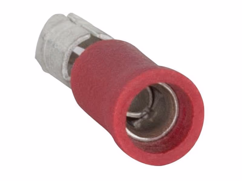 Cosses cylindriques, double Grip - Mâle, 4.0mm, rouges (0.5 - 1.5mm) - Vendu par 100