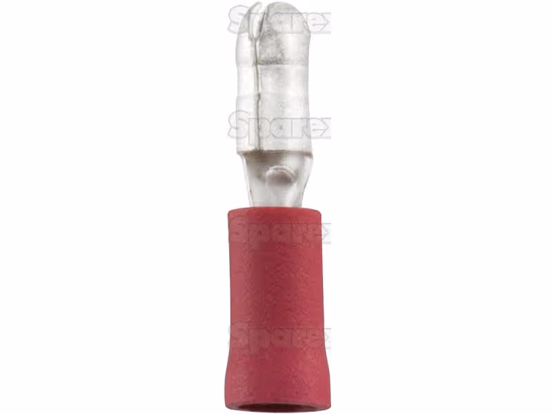 Cosses cylindriques, double Grip - Mâle, 4.0mm, rouges (0.5 - 1.5mm) - Vendu par 100