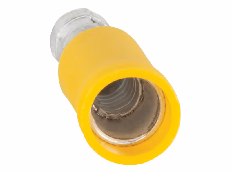 Cosses cylindriques, double Grip - Mâle, 5.0mm, jaunes (4.0 - 6.0mm) - Vendu par 100