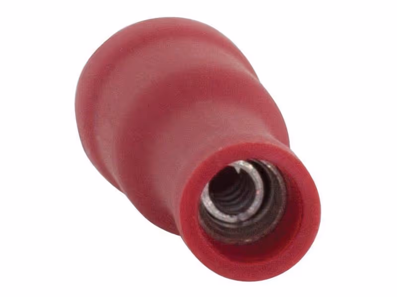 Cosses cylindriques - Femelle, 4.0mm, rouges (0.5 - 1.5mm) - Vendu par 100