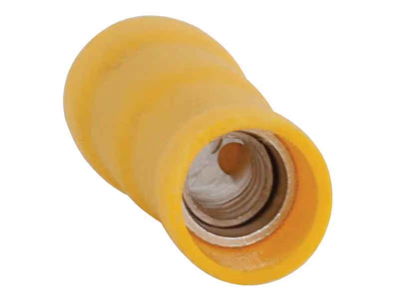 Cosses cylindriques, Standard Grip - Femelle, 5.0mm, jaunes (4.0 - 6.0mm) - Vendu par 100
