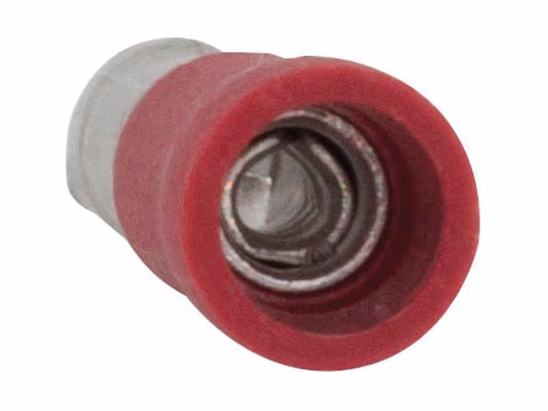 Cosses cylindriques, Standard Grip - Mâle, 4.0mm, rouges (0.5 - 1.5mm) - Vendu par 100