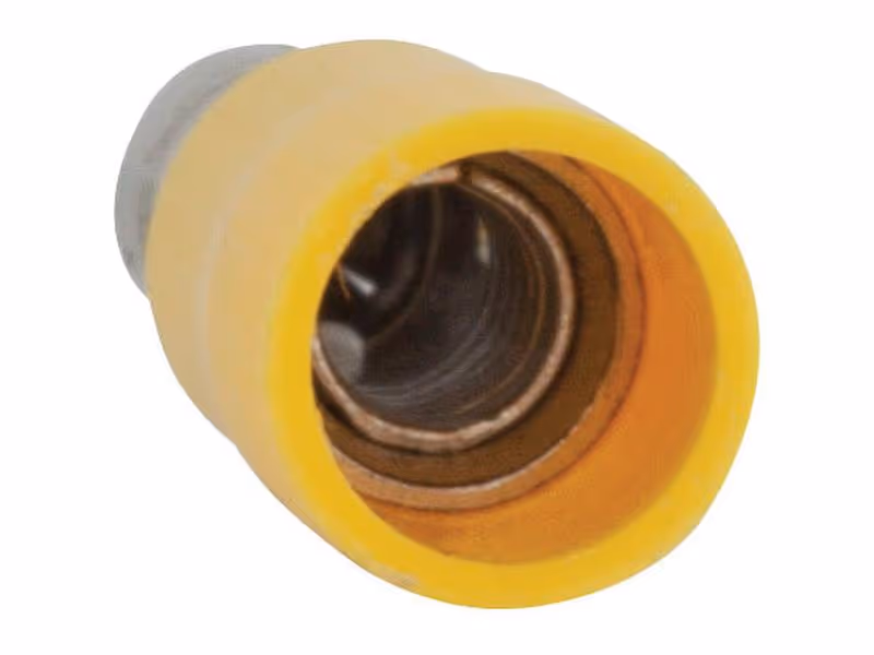 Cosses cylindriques, Standard Grip - Mâle, 5.0mm, jaunes (4.0 - 6.0mm) - Vendu par 100