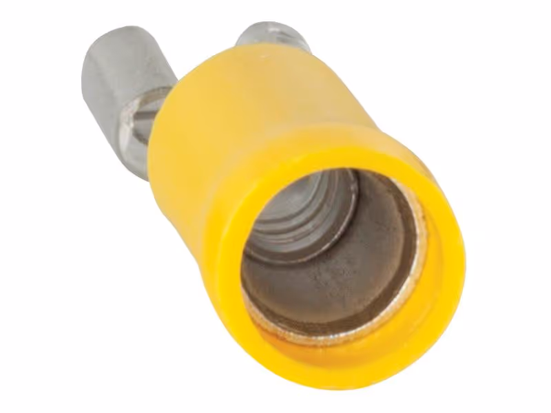 Cosses, double Grip - Femelle, 6.3mm, jaunes (4.0 - 6.0mm) - Vendu par 100