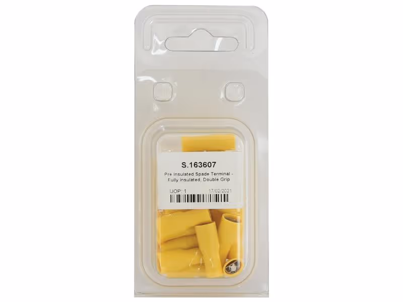 Cosses, double Grip - Femelle, 6.3mm, jaunes (4.0 - 6.0mm), (Agripak 25 pièces)