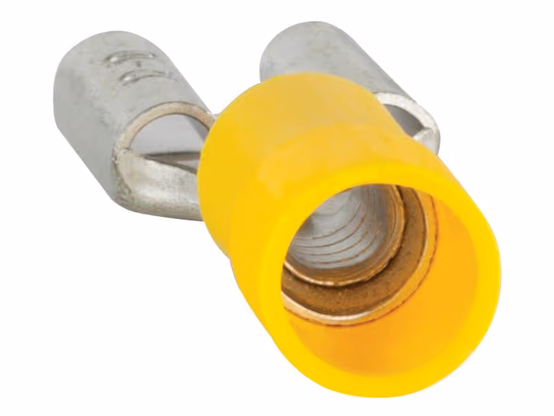 Cosses, double Grip - Femelle, 9.5mm, jaunes (4.0 - 6.0mm) - Vendu par 100