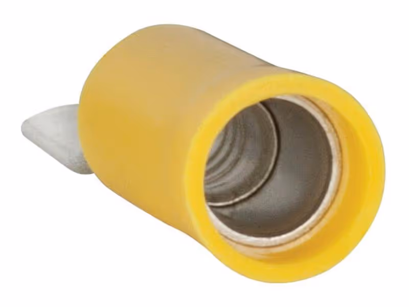 Cosses, double Grip - Mâle, 6.3mm, jaunes (4.0 - 6.0mm) - Vendu par 100