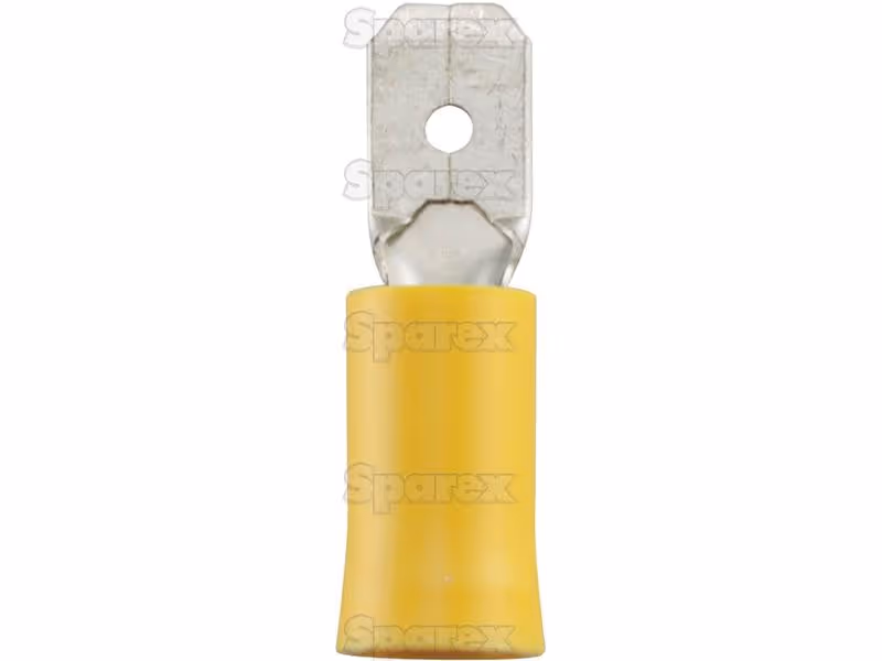 Cosses, double Grip - Mâle, 6.3mm, jaunes (4.0 - 6.0mm) - Vendu par 100
