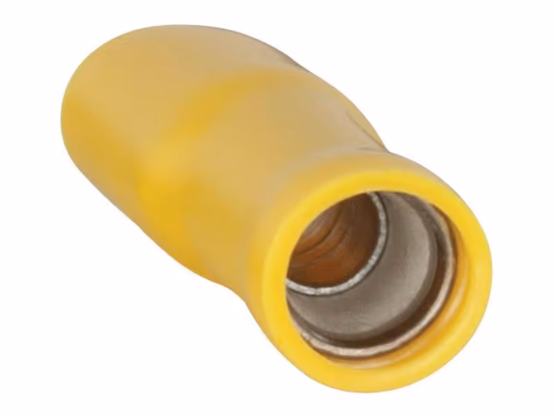 Cosses, double Grip - Mâle, 6.3mm, jaunes (4.0 - 6.0mm), (par sac - Vendu par 100