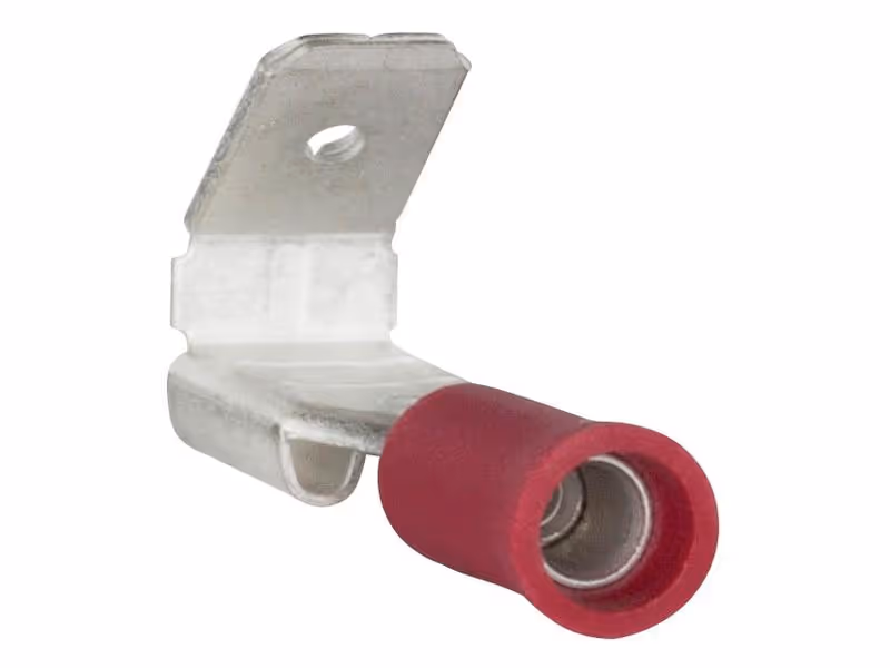 Cosses, double Grip - mâle femelle, 6.3mm, rouges (0.5 - 1.5mm) - Vendu par 100