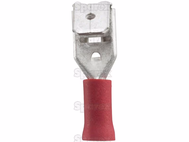 Cosses, double Grip - mâle femelle, 6.3mm, rouges (0.5 - 1.5mm) - Vendu par 100