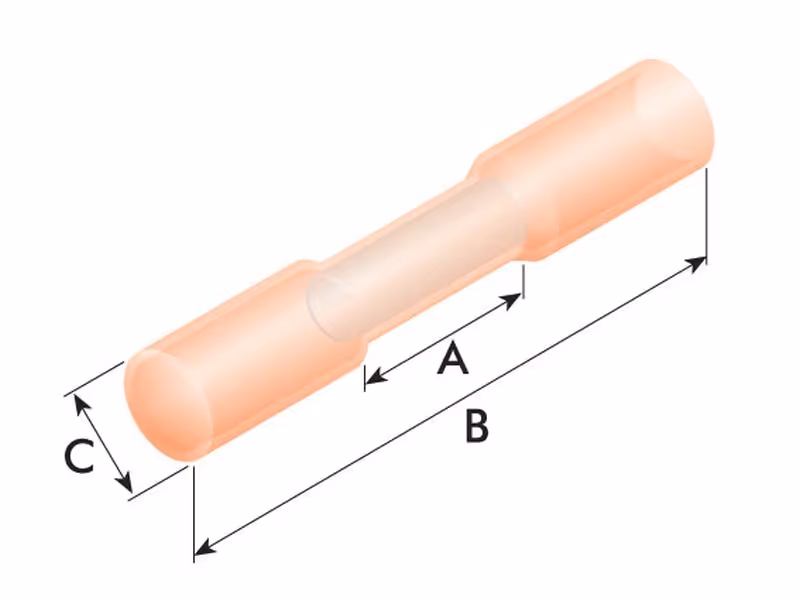 Cosses thermo. (0.25- 1mm²) Rouge - Vendu par 10