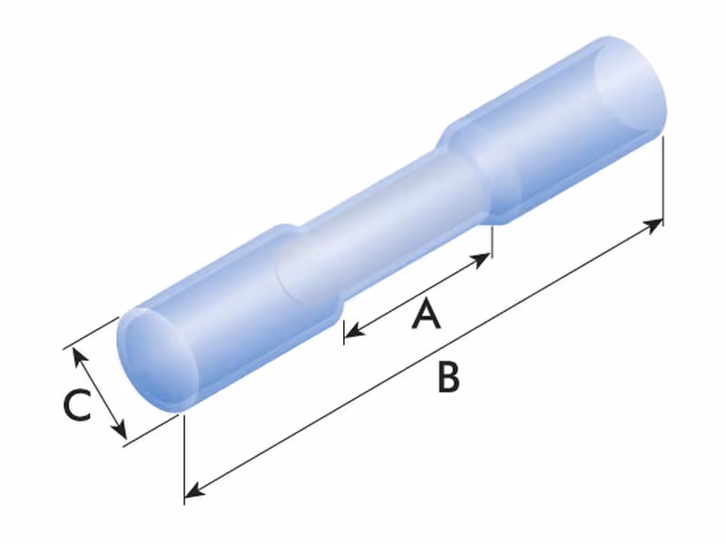 Cosses thermo. (1- 2.5mm²) Bleu - Vendu par 10