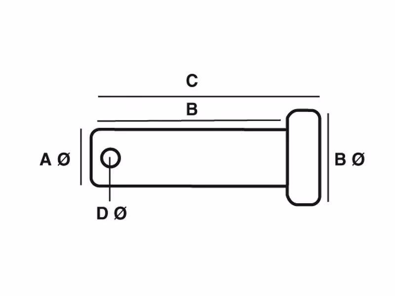 côtes pouce Axe manille 9.53mm x 49.21mm - Vendu par 10 - adaptable sur tracteurs Ford, Massey Ferguson - ref 73919S8