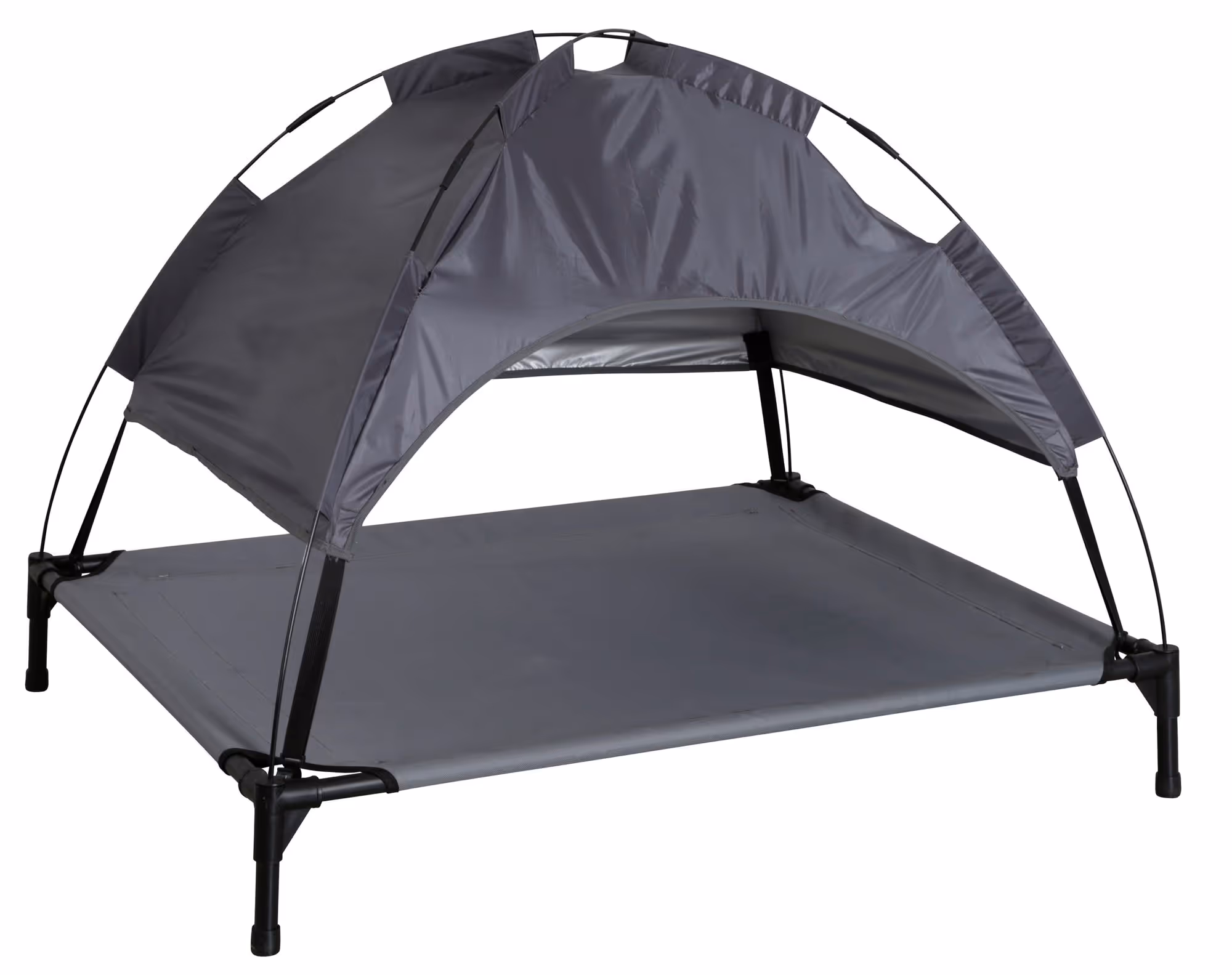 Couchette chien Vacation Top gris, avec toit, 105X86X75cm